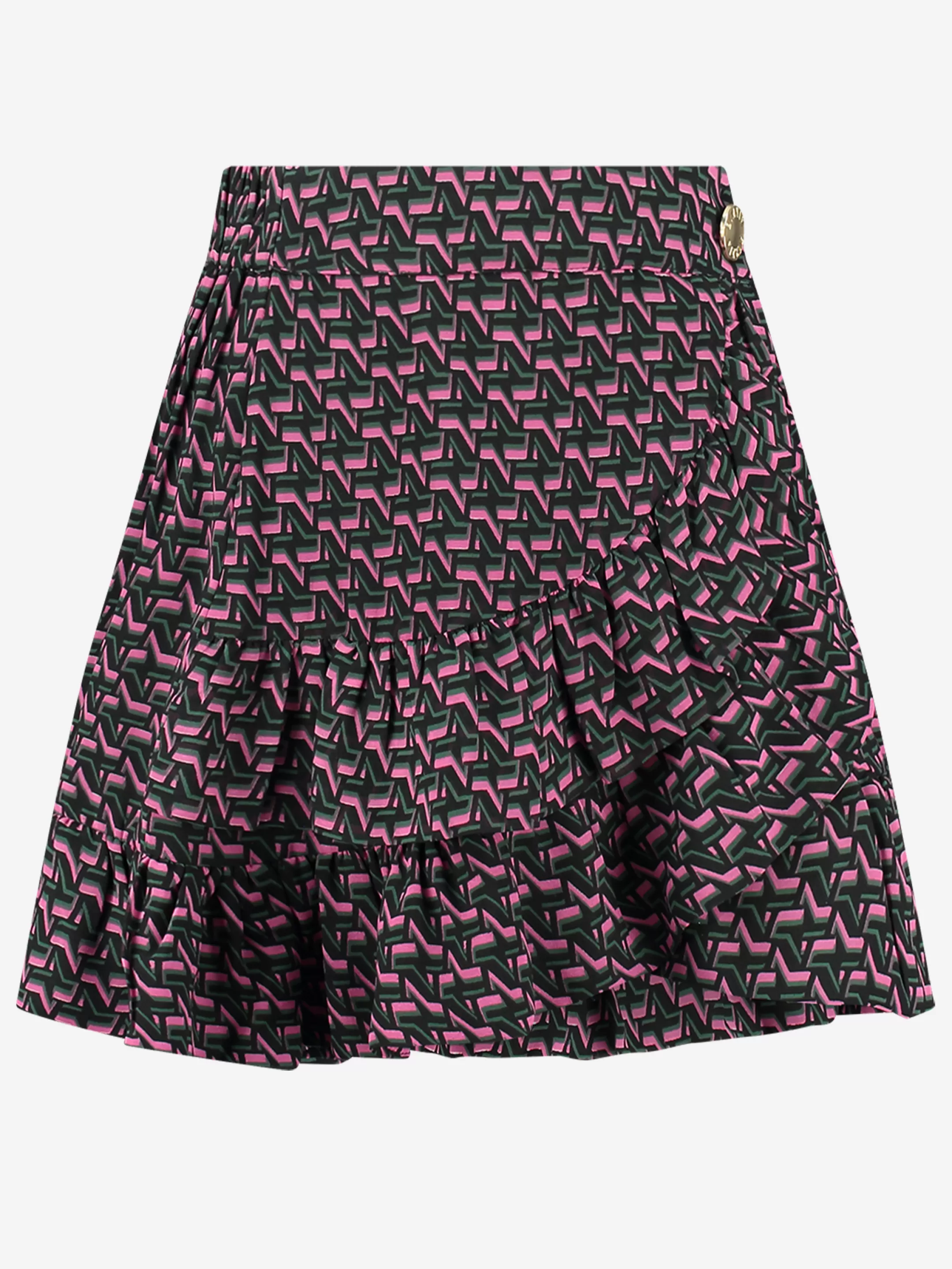Shop SKIRT WITH RUFFLES AND ALL-OVER PRINT Rokken
